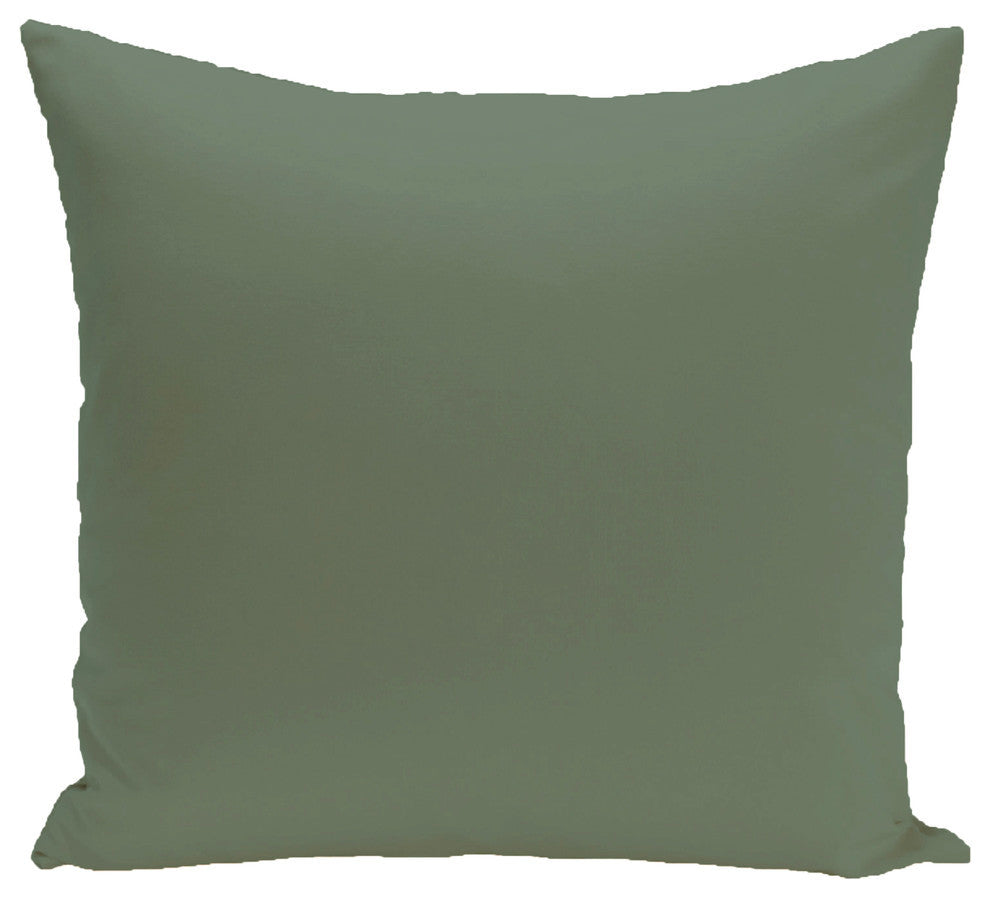 Solid Pillow, Herb Green, 16"x16"