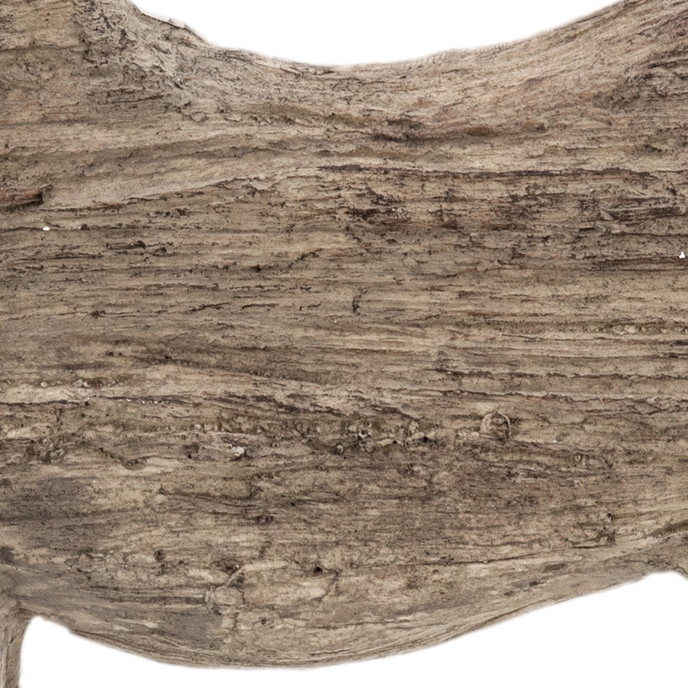 Benzara BM285572 20" Accent Decor Figurine Standing Horse, Natural Wood Finish