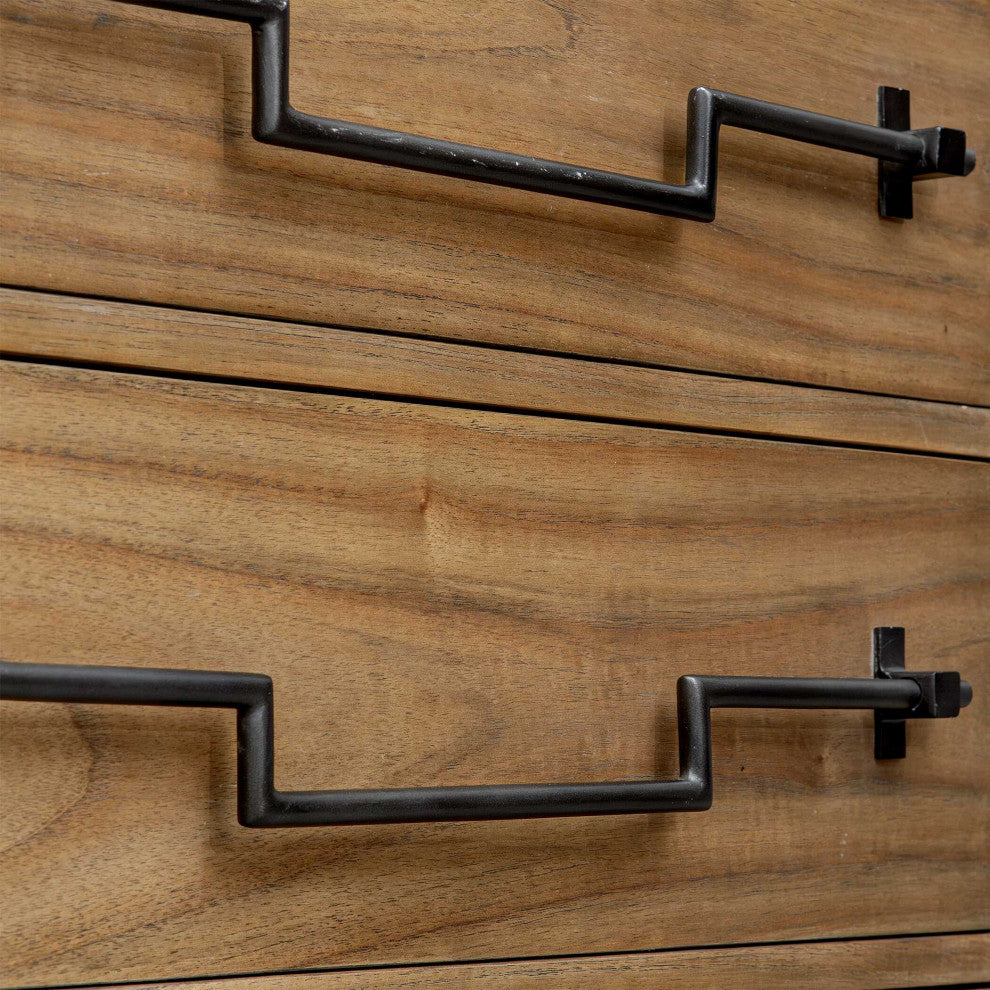 Close-up/feature view with drawers open on white background.