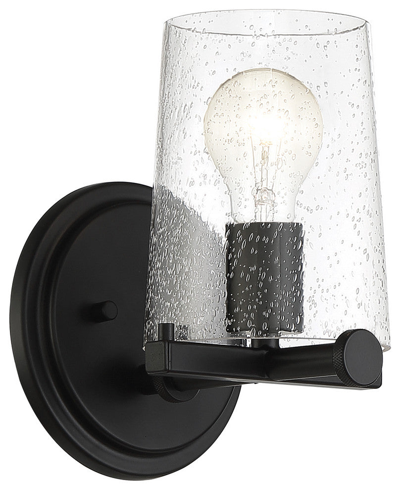 Matteson 1-Light Wall Sconce, Matte Black