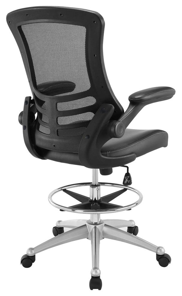 Black Attainment Vinyl Drafting Chair