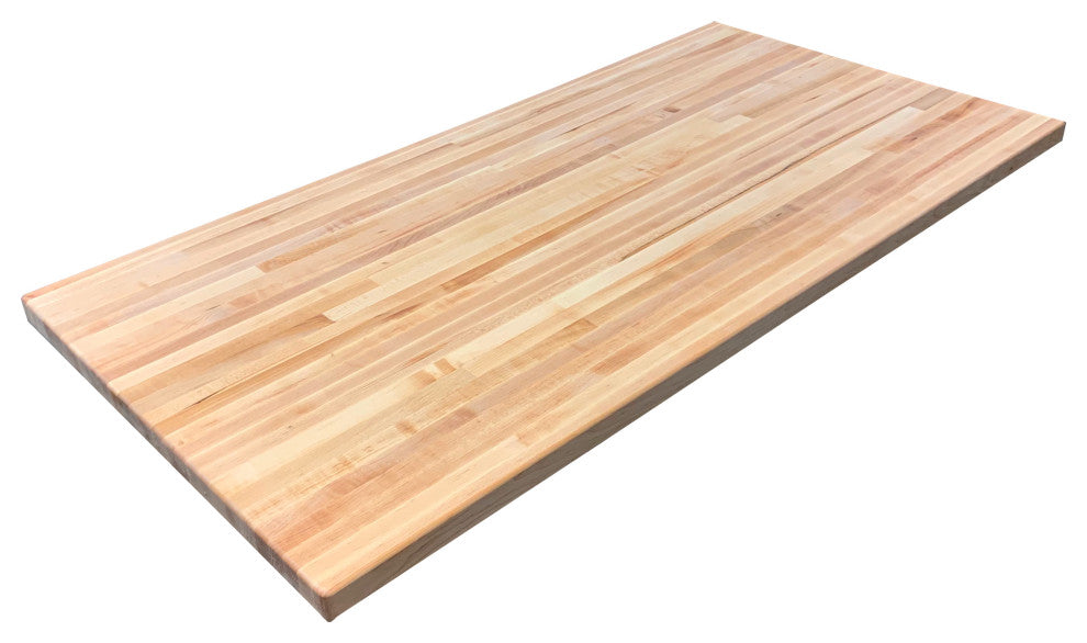 26" Deep Edge Grain Butcher Block Countertop 1.5" Thick, Maple, 26" X 72"