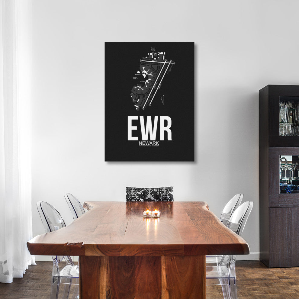 "EWR Newark Airport Black" Fine Art Print