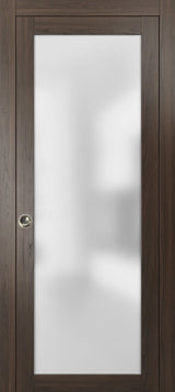 Planum 2102 Sliding Pocket Door 24 x 84, Chocolate Ash Track Pulls