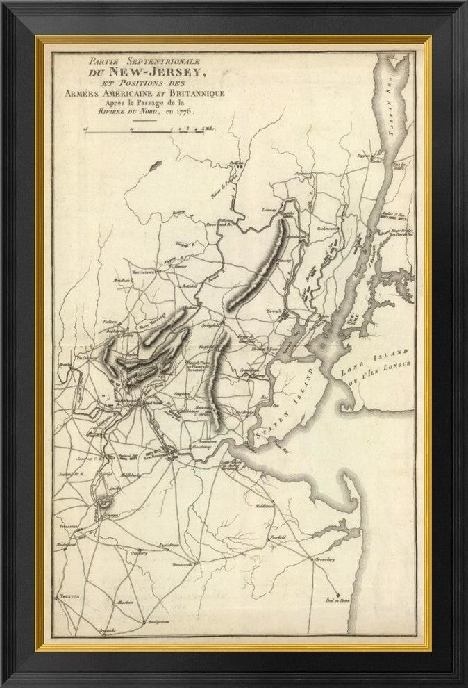 Septentrionale Du New Jersey, Et Positions Des Armees Americaine, 23"x34"