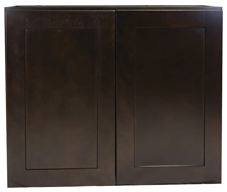 Wall Hanging Storage Cabinet, Soft Closing Door & Hidden Shelves, Espresso, 30"