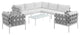 Harmony 8-Piece Outdoor Patio Aluminum Sectional Sofa Set