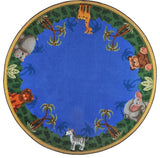 Kid Essentials Rug, Jungle Friends, 7'7" Round