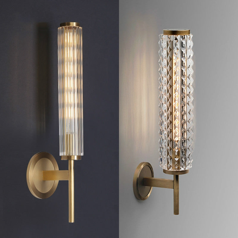 Pontevedra | Luxury Glass Copper Wall Sconce, Glass Style B