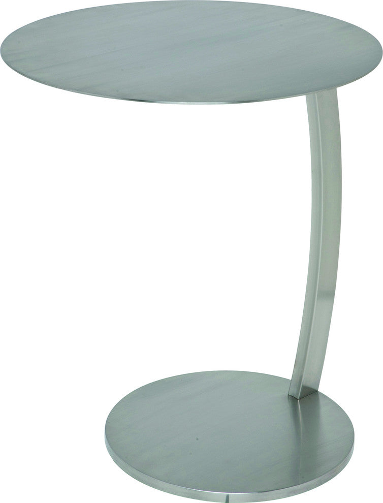 Pria Side Table In Brushed Stainless Steel