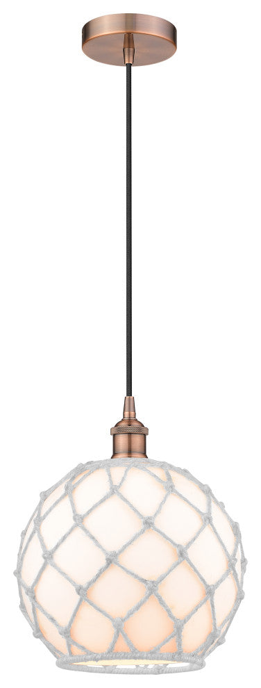 Innovations 616-1P-AC-G121-10RW-LED 1-Light Mini Pendant, Antique Copper