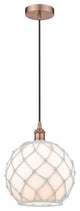 Innovations 616-1P-AC-G121-10RW-LED 1-Light Mini Pendant, Antique Copper