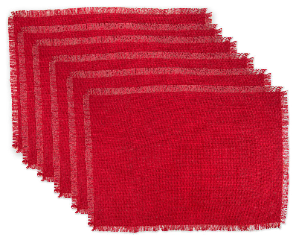DII Tango Red Jute Placemat, Set of 6