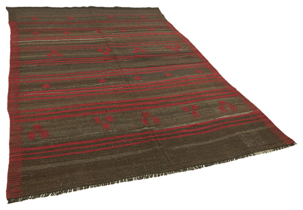 Rug N Carpet - Handmade Oriental 5' 7'' x 8' 6'' Vintage Goat Hair Kilim Rug
