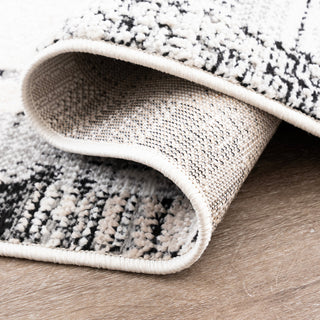 Henry Contemporary High-Low Modern Geometric Gray Indoor Area Rug, 5' x 7'