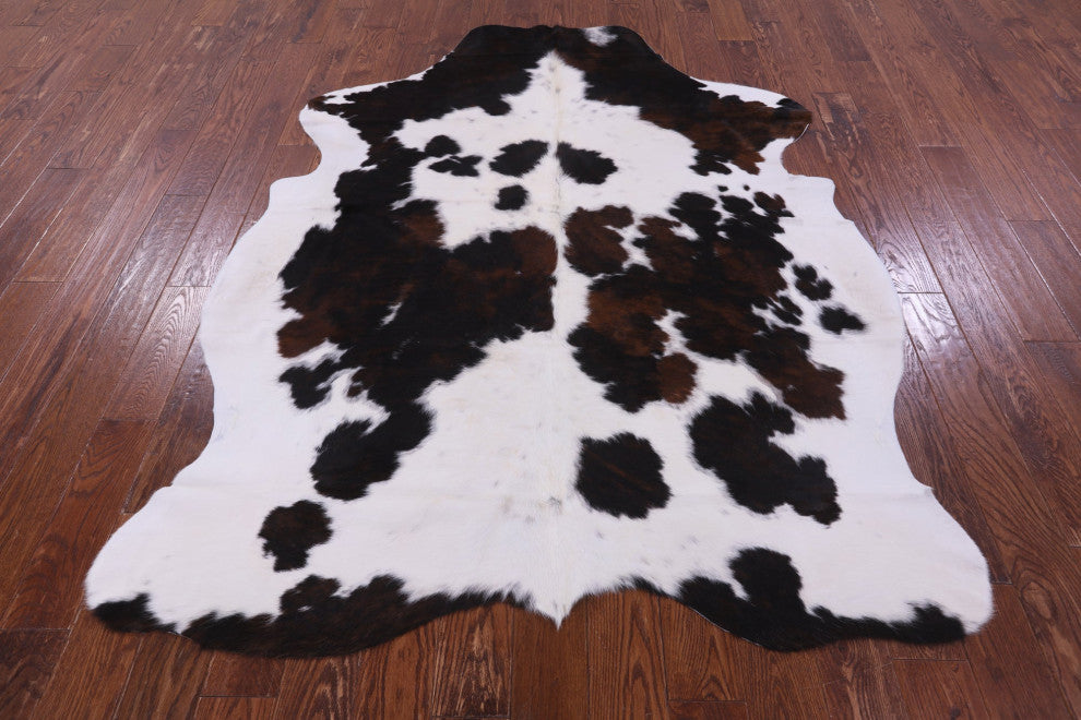 7' 0" X 5' 7" Tricolor Natural Cowhide Rug C2364