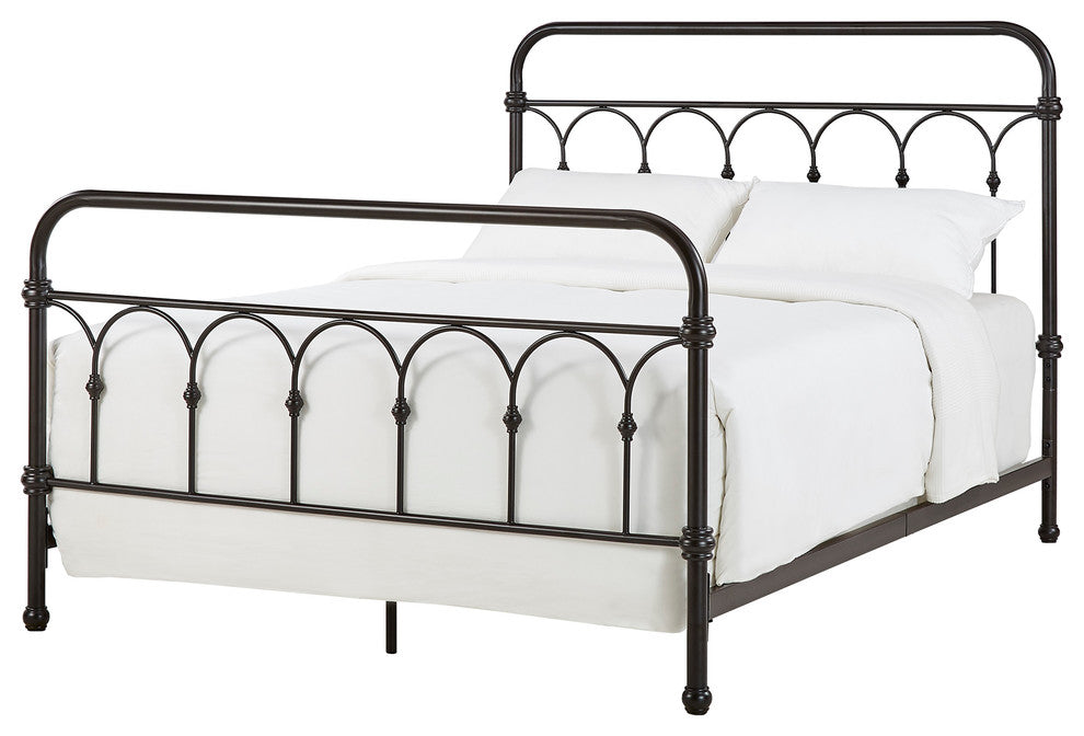 Maverick Rustic Metal Bed, Dark Bronze, Full