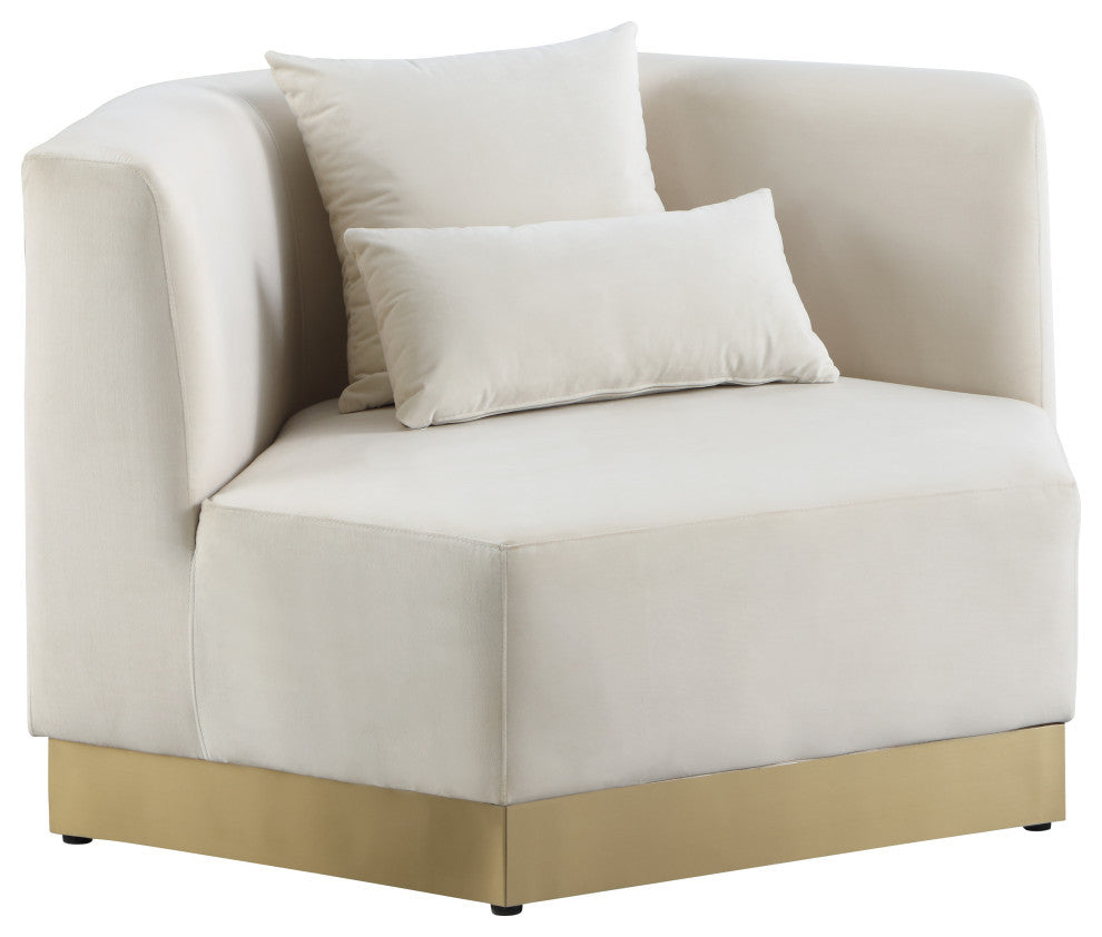 Marquis Velvet Upholstered Set, Cream, Chair