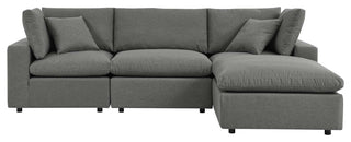 Commix 4-Piece Outdoor Patio Sectional Sofa Charcoal -5580