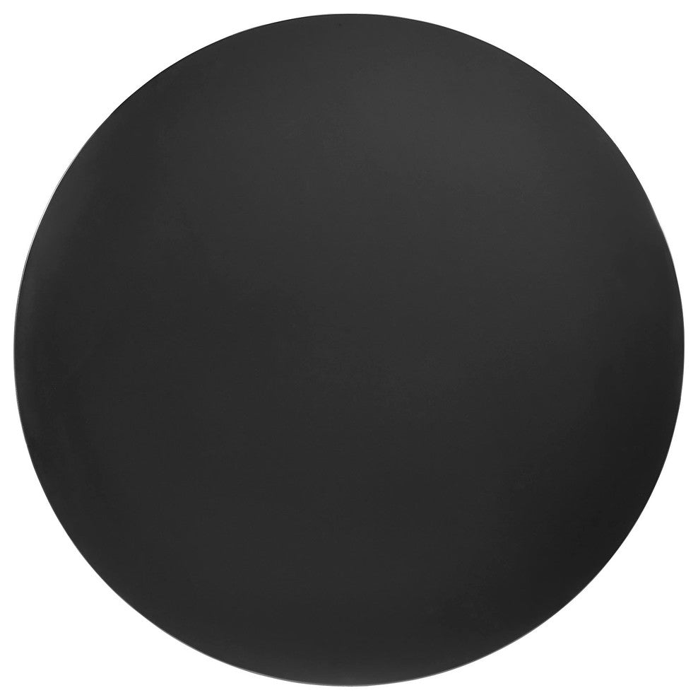 Modern Black Cyclone Round Wood Top Dining Table