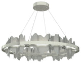Hildene Circular LED Pendant, Sterling, Vintage Platinum, Standard Height