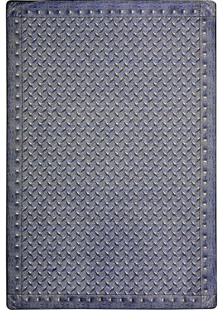 Kaleidoscope Rug, Diamond Plate, 3'10"x5'4", Lead
