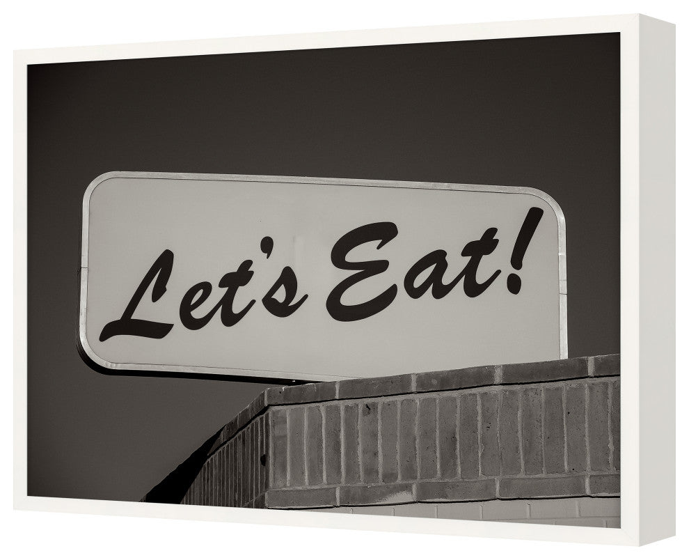 Let's Eat Fine Art Print, White, 29"x36"