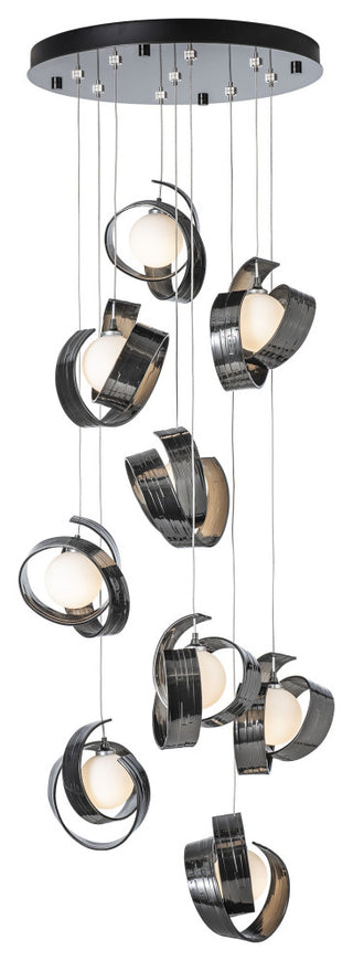 Riza 9-Light Pendant Ink Opal Glass Standard