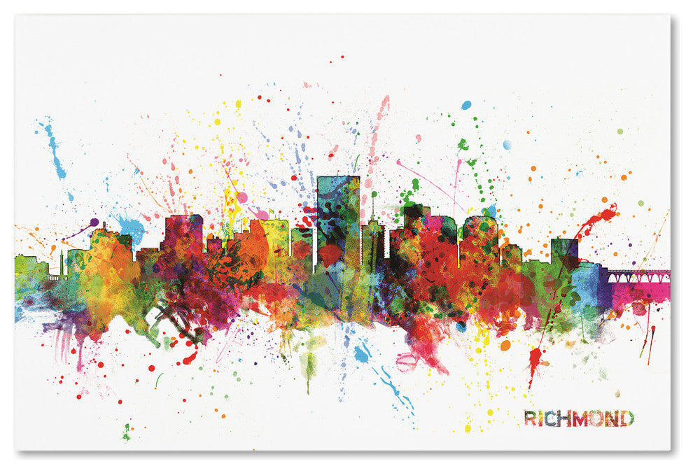 Michael Tompsett 'Richmond Virginia Skyline' Canvas Art, 30" x 47"