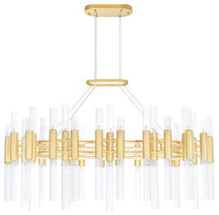 Orgue 72 Light Chandelier With Satin Gold Finish
