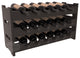18-Bottle Mini Scalloped Wine Rack Pine, Black + Satin