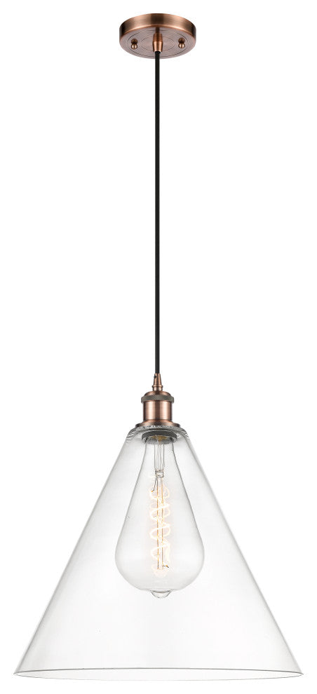 Innovations Lighting 516-1P-AC-GBC-162-LED Ballston Cone 1 Light 16" Pendant