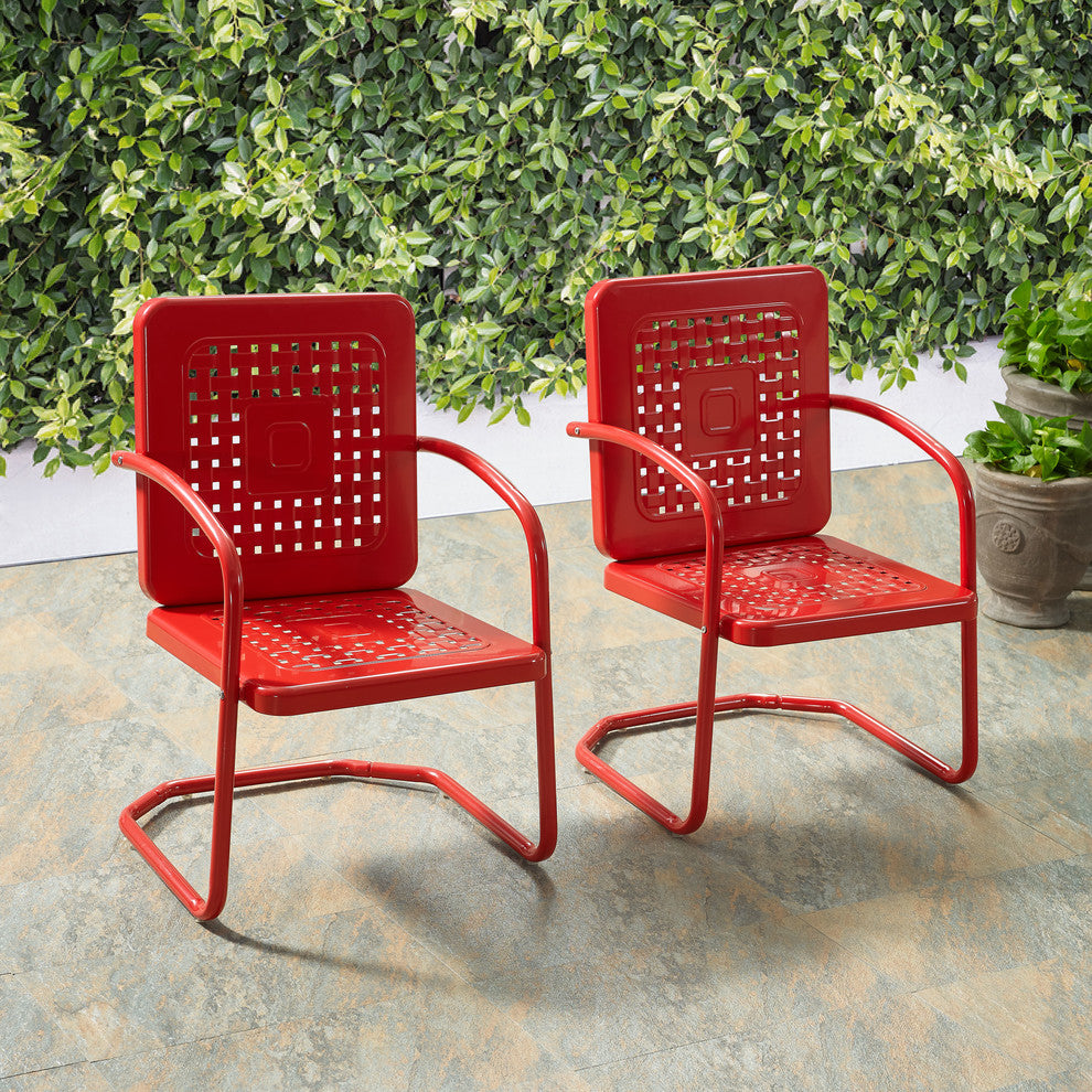 Bates Single Chairs, Set of 2, Red