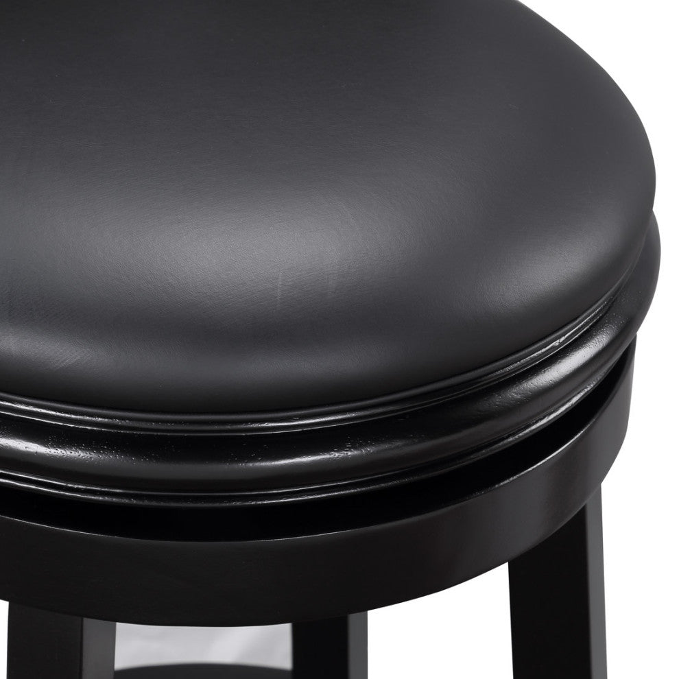 Augusta Swivel Bar Stool, Black