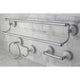 Kingston Brass 4-Pieces Dual Towel Bar Bathroom Hardware Set, Polished Chrome