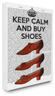 "Keep Calm And Buy Shoes" Oversized Stretched Canvas Wall Art
