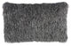 Long Charcoal Shag Throw Pillow