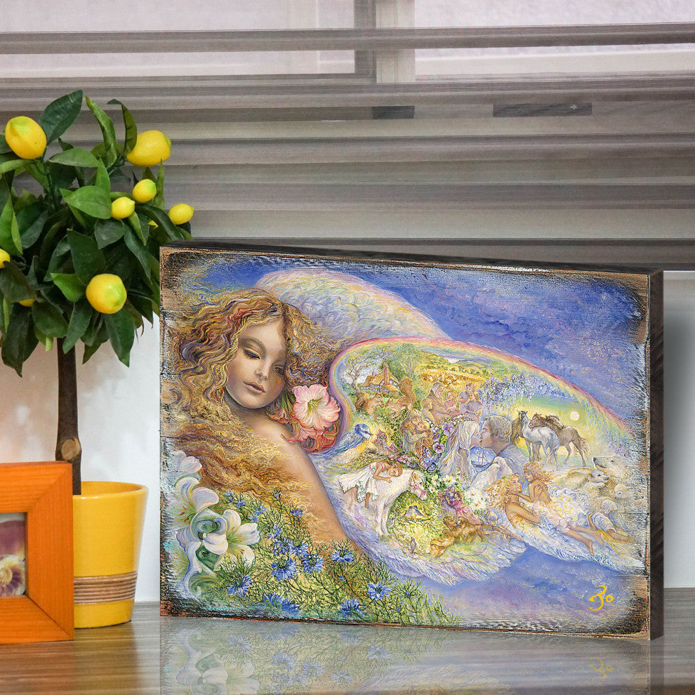 Wings of Love Wall and Table Top Wooden Decor, 36x24