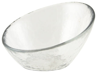 3" Hammered Glass Angled Bowls, Set of 6