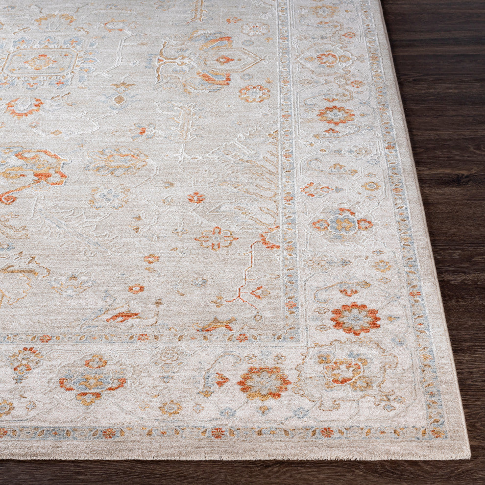 Avant Garde AVT-2319 Traditional Rust/Gray 5'3" Round Area Rug