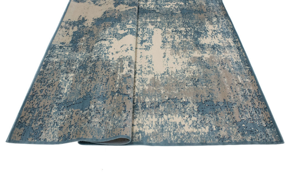 Noori Rug Lagoon Adrian Ivory/Lt. Blue Rug