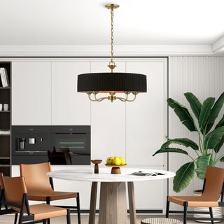 Livex Lighting 5 Light Antique Brass Pendant Chandelier
