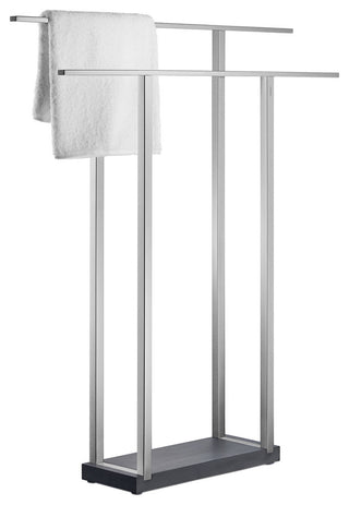 Menoto Towel Rack, Stainless Steel, Weighted Base