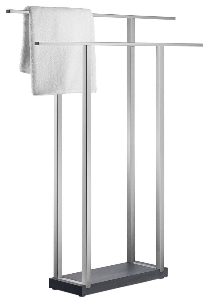 Menoto Towel Rack, Stainless Steel, Weighted Base