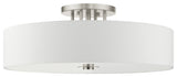 Brushed Nickel Timeless, Transitional, Versatile, Semi Flush