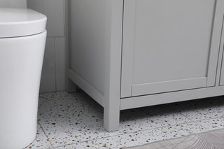 60" Double Bathroom Vanity, Grey