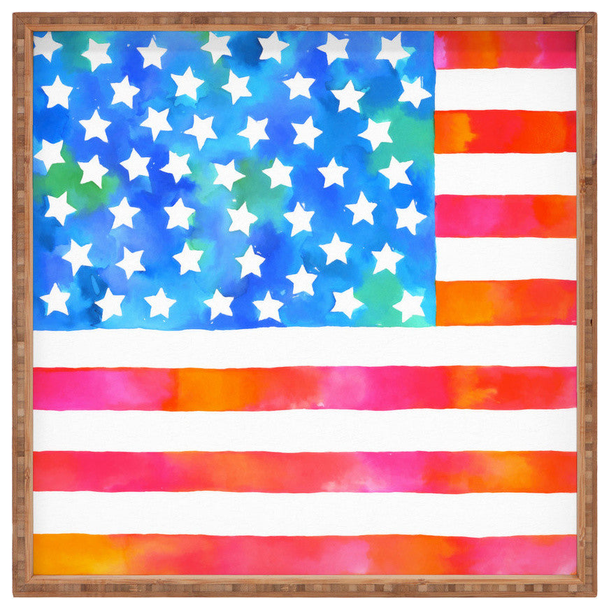 Betsy Olmsted Old Glory Patriot Square Tray