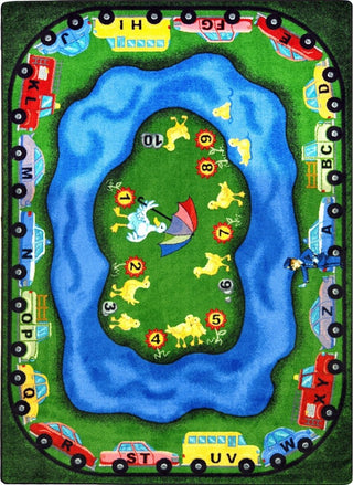 Kid Essentials Rug, Puddleducks, 5'4"x7'8"