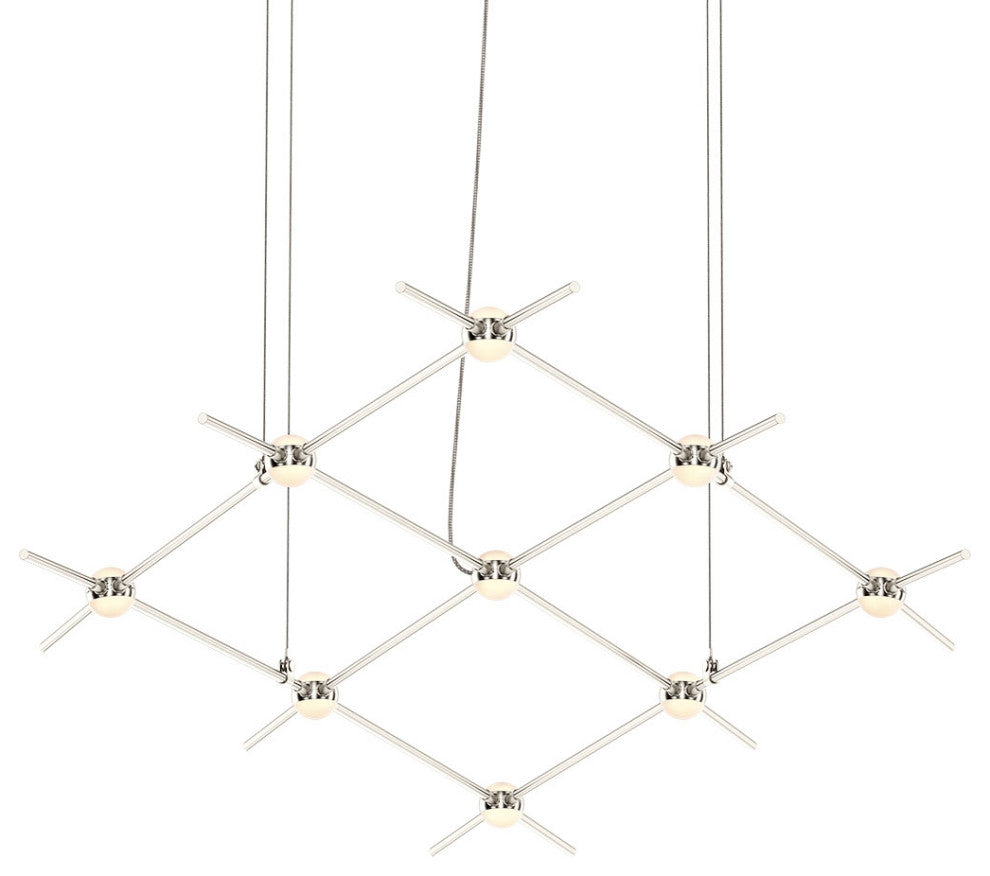 Sonneman 21Q-RW3312-27 Constellation Aquarius Minor 9 Light 67"W - Satin Brass