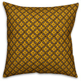 Yellow Floral Squares Throw Pillow, 18"x18"